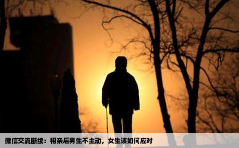 微信交流断续：相亲后男生不主动，女生该如何应对