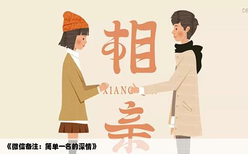 《微信备注：简单一名的深情》